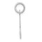 14K White Gold Medium Fancy Script Initial B Charm Jewerly 20mm x 20mm